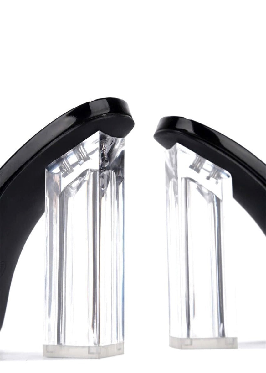Lucite Block Heels
