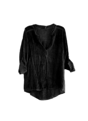 A black shirt on a white background 