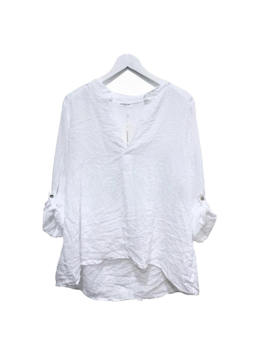 A white shirt on a white background 