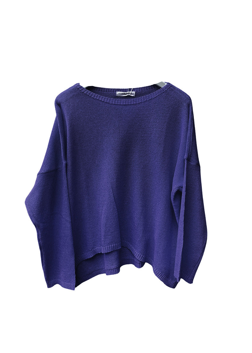 Midnight blue sweater on a white background 