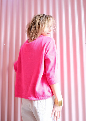 Wide boat neckline sweater
