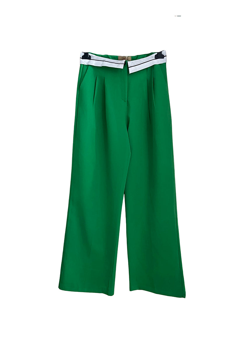 Turned Down Pants Green